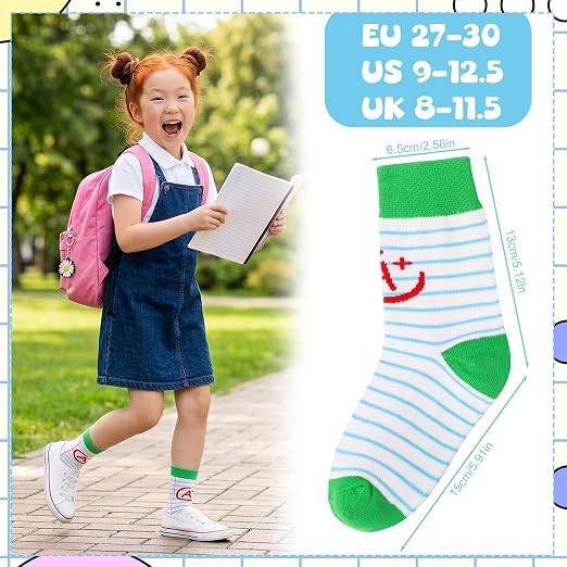 6 Pairs School-Themed Novelty Socks – Step Into Fun & Learning